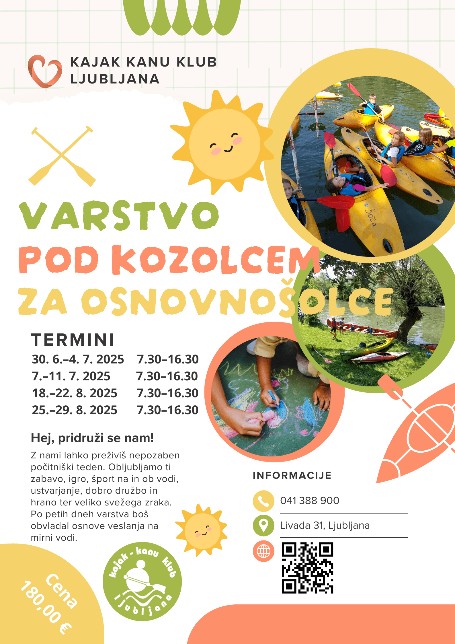 Počitniško varstvo otrok v kajaku